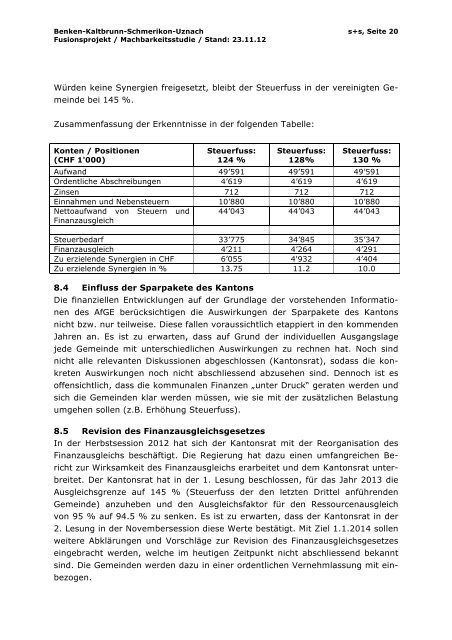 Machbarkeitsstudie Bericht [PDF, 948 KB] - Benken