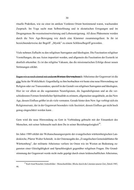 DIE GOTTESFRAGE HEUTE - von Prof. Dr. Joseph Schumacher