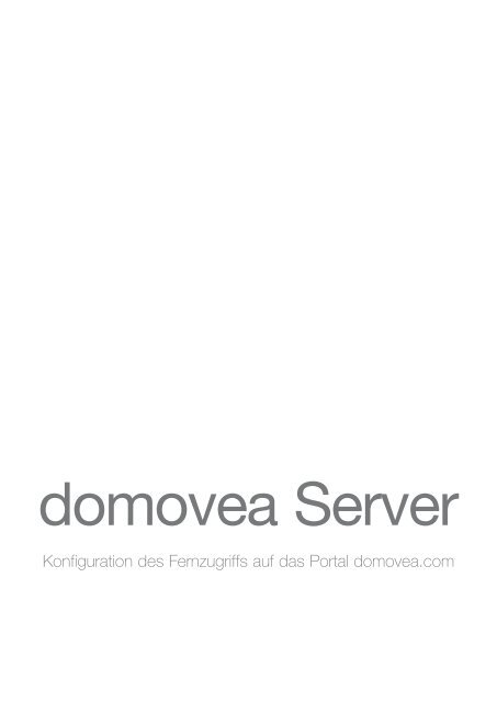 domovea Server TJA450: Konfiguration Fernzugriff - Hager