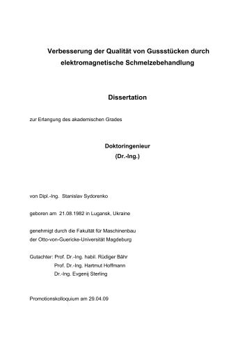 Verbesserung der Qualität von Gussstücken durch elektromagnetische