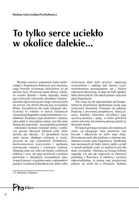 Cały numer 21 w jednym pliku PDF - Pro Libris - Wojewódzka i ...