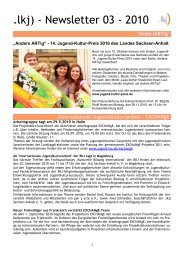 Newsletter der - LKJ Sachsen-Anhalt e.V