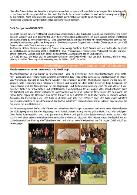 Newsletter der - LKJ Sachsen-Anhalt e.V