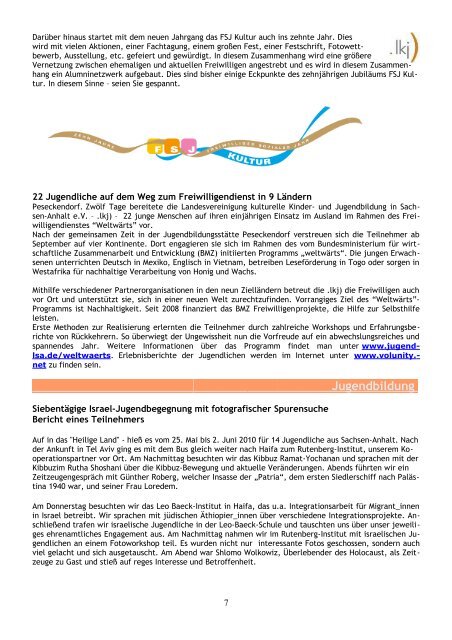 Newsletter der - LKJ Sachsen-Anhalt e.V