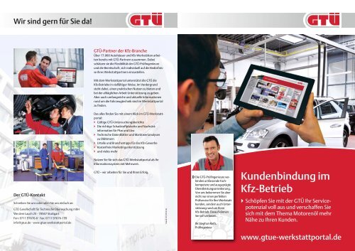 GTÜ-Broschüre: Marketingtipp für Kfz-Betriebe