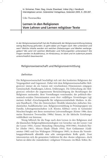 Lernen in den Religionen. Vom Lehren und Lernen religiöser Texte