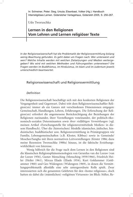 Lernen in den Religionen. Vom Lehren und Lernen religiöser Texte