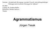Agrammatismus - words and pictures webdesign