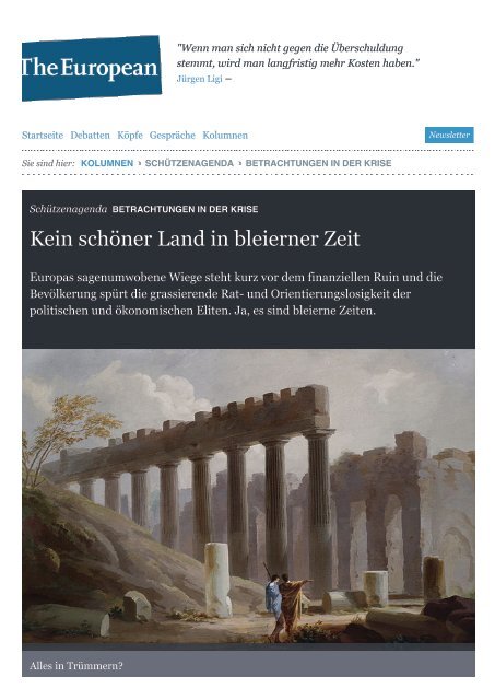 Kein schöner Land in bleierner Zeit - Richard Schütze Consult