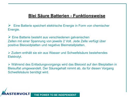 Batterie Über - Tischler