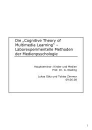 Die Cognitive Theory of Multimedia Learning