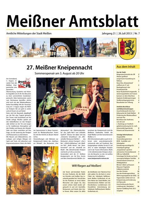 Amtsblatt Nr. 07 vom 26. Juli 2013 - Stadt Meißen