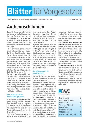 Authentisch führen - BAVC