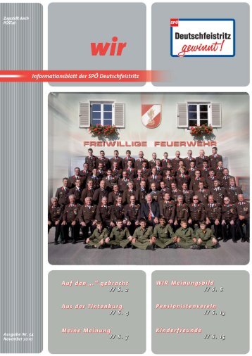 Informationsblatt der SPÖ Deutschfeistritz WIR Meinungsbild // S. 8 ...