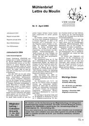 Mühlenbrief - Lettre des Moulins 5 (897 KB) - Mühlenfreunde