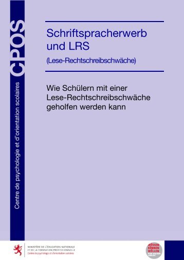 Schriftspracherwerb und LRS - Wie Schülern mit einer Lese ... - CPOS