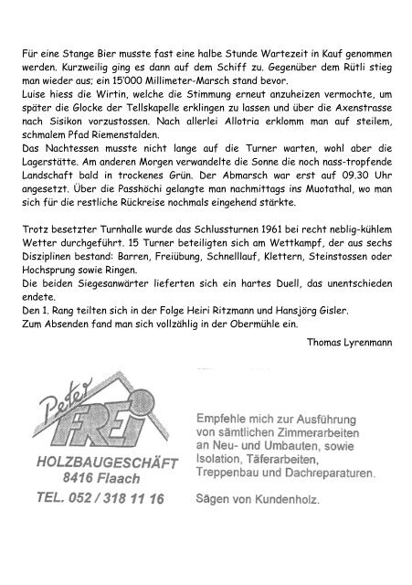 Mitteilungsblatt November 2011 - TV Flaach