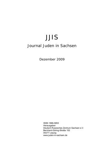 JJIS - Juden in Sachsen