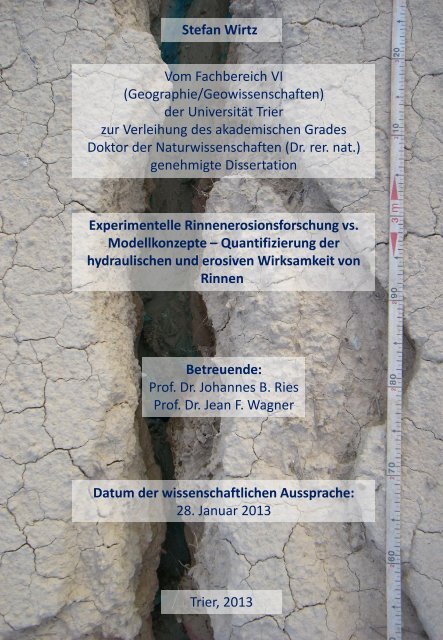 Stefan Wirtz Vom Fachbereich VI (Geographie/Geowissenschaften ...