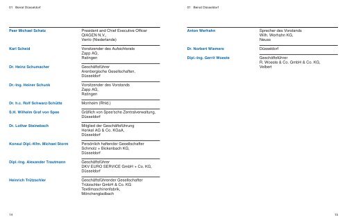 Verzeichnis der Beiratsmitglieder - Deutsche Bank Interim Report ...