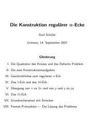 Die Konstruktion regulärer n-Ecke