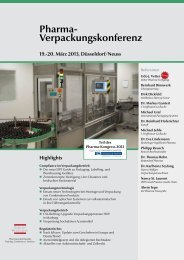 Pharma- Verpackungskonferenz 19.-20. März 2013, Düsseldorf/Neuss