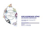 KIRCHGEMEINDE KÖNIZ - Kirchenkreis Oberwangen