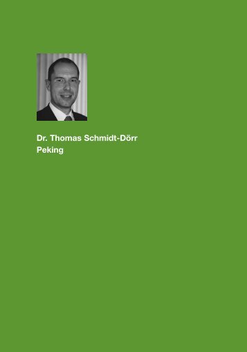 Dr. Thomas Schmidt-Dörr Peking