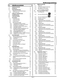 Bedienungsanleitung 1. Inhaltsverzeichnis - Instructions Manuals