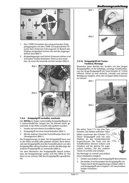 Bedienungsanleitung 1. Inhaltsverzeichnis - Instructions Manuals