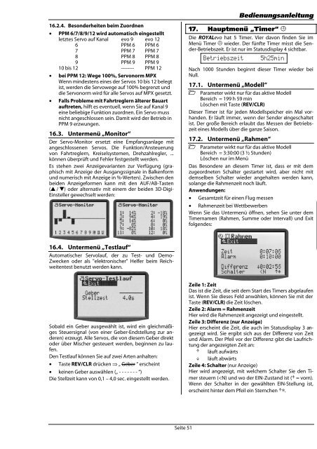 Bedienungsanleitung 1. Inhaltsverzeichnis - Instructions Manuals