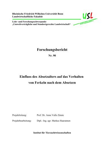 Forschungsbericht 90.pdf - Umweltverträgliche und ...