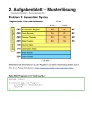 2. Aufgabenblatt – Musterlösung