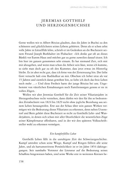 Jeremias Gotthelf und Herzogenbuchsee / Werner Staub - DigiBern