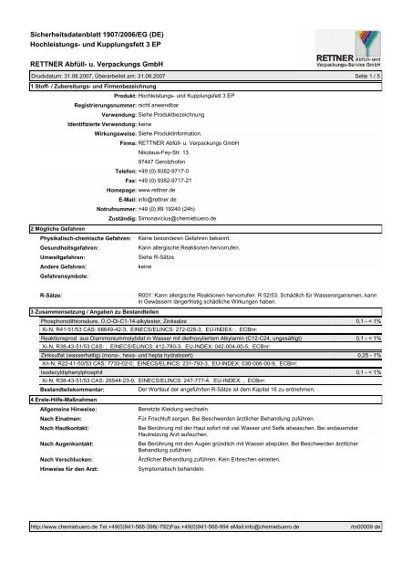Hochleistungs- und Kupplungsfett 3 EP - Webkat