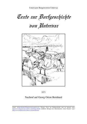 1871-Nachruf auf Georg Orion Bernhard - Burgenverein Untervaz