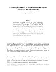 Foliar applications of Lo-Biuret Urea and Potassium Phosphite to ...