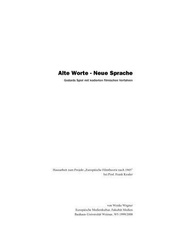 Alte Worte - Neue Sprache