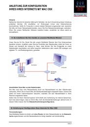 Anleitung zur Konfiguration Ihres Internets für Mac OS X - NetAachen