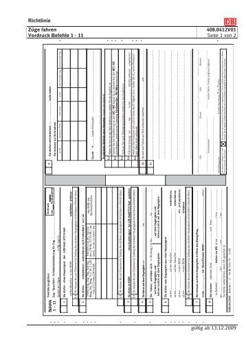 Richtlinie Züge fahren 408.0412V01 Vordruck Befehle 1 ... - K-Report