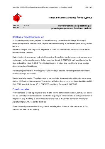 (Instruktion I19-105/1: Pr\370vefor)