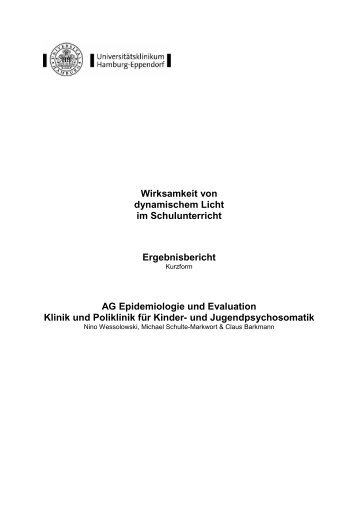 Wirksamkeit von dynamischem Licht im Schulunterricht ...