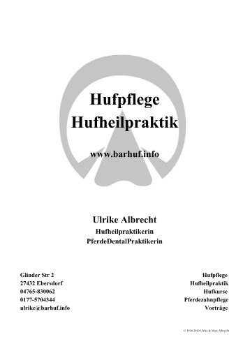 Hufpflege Hufheilpraktik - Huf-Rolle