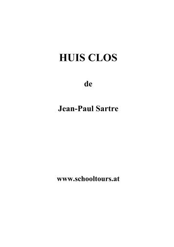 HUIS CLOS - Schooltours