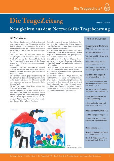 Die TrageZeitung - Die Trageschule