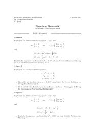 Nichtlineare Gleichungssysteme - Fakultät für Mathematik und ...