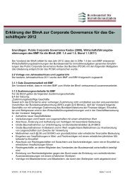 Corporate Governance Bericht - Bundesanstalt für ...