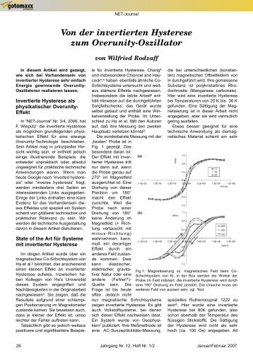 Von der invertierten Hysterese zum Overunity-Oszillator