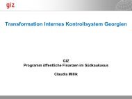 Millik – Transformation internes Kontrollsystem Georgien - GIZ Good ...