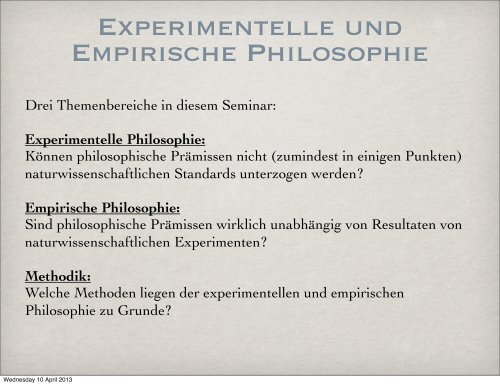 Philosophie Mit Experimenten - Kevin Reuter